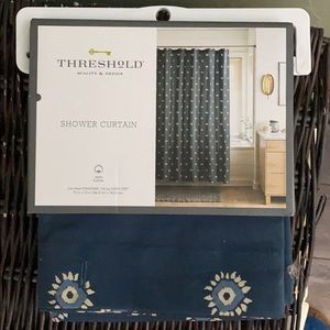 Threshold shower curtain